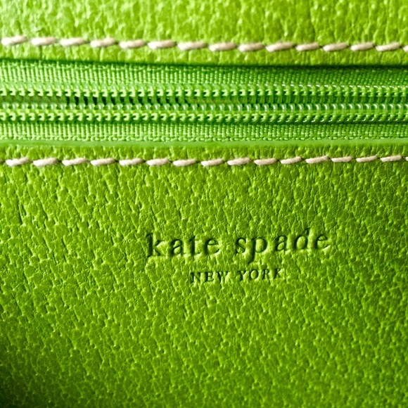 Kate Spade Canvas Black Green Bucket Bag Shoulder - Picture 4 of 8